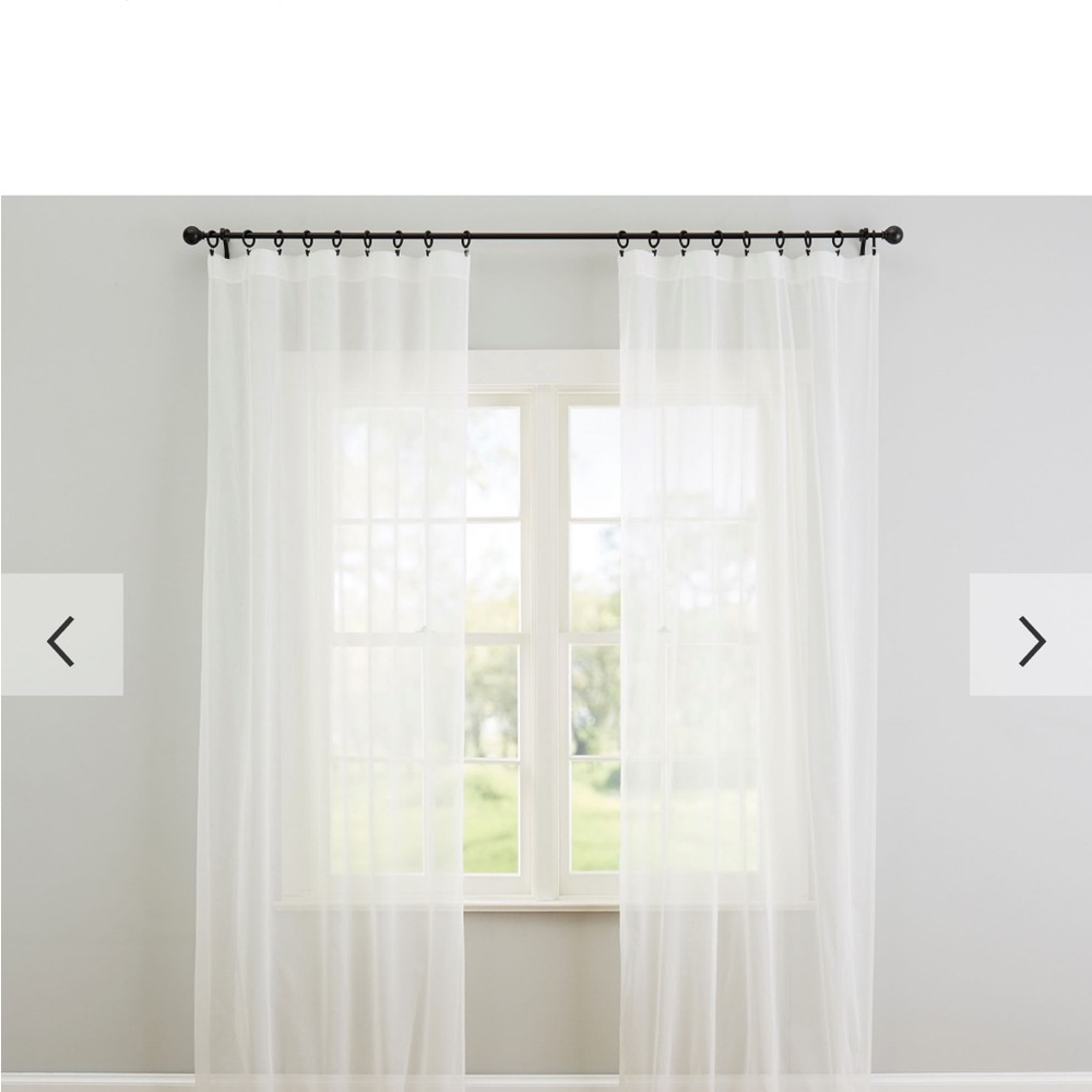 NWT Pottery Barn Classic Voile Sheer White Curtains